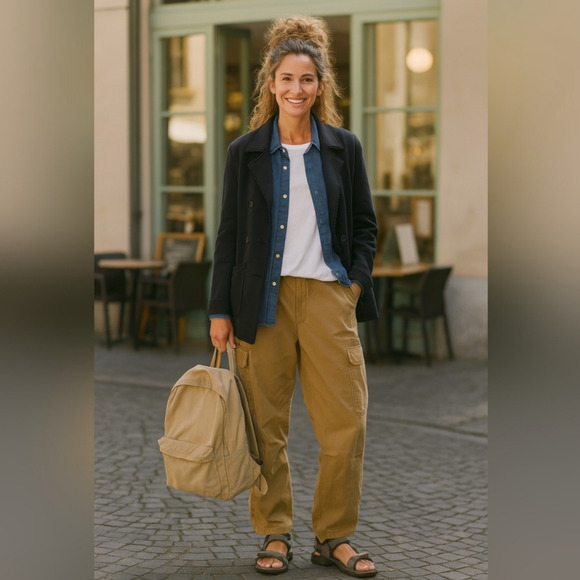 Frank & Eileen Belfast Black Triple Fleece Peacoat Sweatshirt Jacket Size Large - Picture 3 of 12